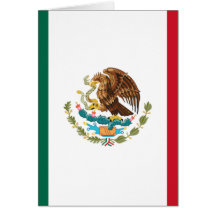 Bandeira de México Cartao