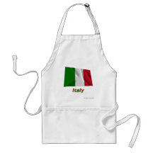 Bandeira de ondulação de Italia com nome Aventais
