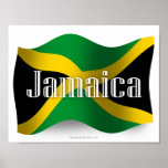 Bandeira de ondulação de Jamaica Poster