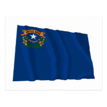 Bandeira de ondulação de Nevada Cartão Postal