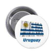 Bandeira de ondulação de Uruguai com nome Botons