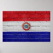Bandeira de Paraguai Pôsteres