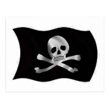 Bandeira de pirata cartão postal