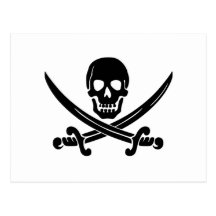 Bandeira de pirata cartão postal