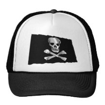 Bandeira de pirata de ondulação bonés