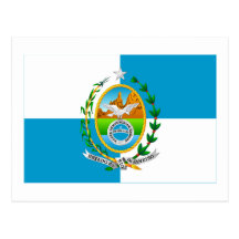 Bandeira de Rio de Janeiro, Brasil Cartao Postal