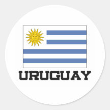 Bandeira de Uruguai Adesivo Em Formato Redondo