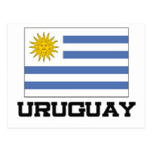 Bandeira de Uruguai Cartao Postal