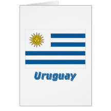 Bandeira de Uruguai com nome Cartoes