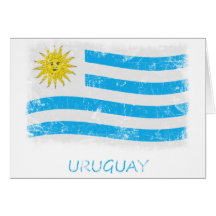 Bandeira de Uruguai do Grunge Cartão