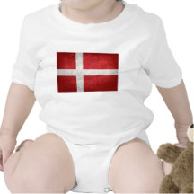 Bandeira dinamarquesa macacãozinhos para bebê