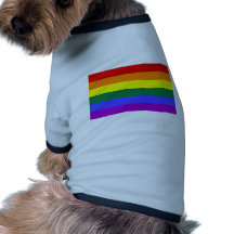 Bandeira do arco-íris de LGBT Camisa Para Cães