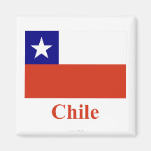 Bandeira do Chile com nome Ima De Geladeira