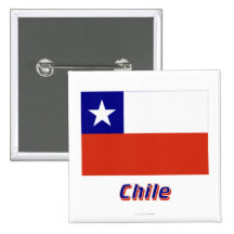 Bandeira do Chile com nome Pins
