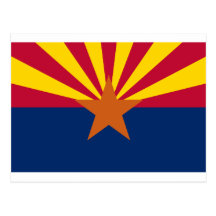 Bandeira do estado da arizona cartão postal