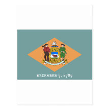 Bandeira do estado de Delaware Cartoes Postais