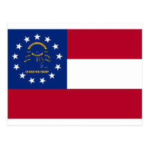 Bandeira do estado de Geórgia Cartao Postal