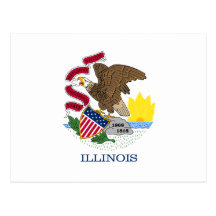 Bandeira do estado de Illinois Cartão Postal