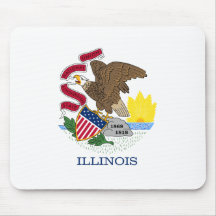 Bandeira do estado de Illinois Mouse Pads