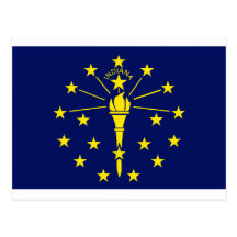 Bandeira do estado de Indiana Cartao Postal