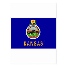 Bandeira do estado de Kansas Cartao Postal