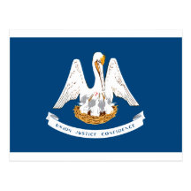 Bandeira do estado de Louisiana Cartao Postal