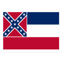 Bandeira do estado de Mississippi Cartao Postal