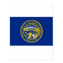 Bandeira do estado de Nebraska Cartao Postal