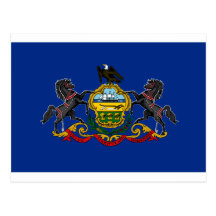 Bandeira do estado de Pensilvânia Cartoes Postais