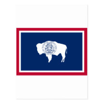Bandeira do estado de Wyoming Cartao Postal