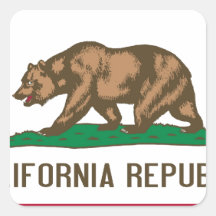 Bandeira do estado do urso da república de Califór Adesivo