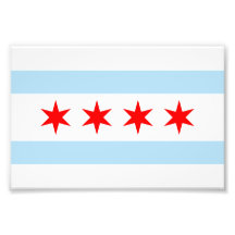 Bandeira do impressão da foto de Chicago