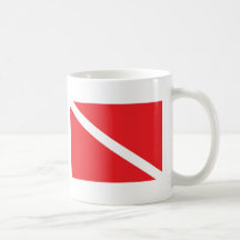 Bandeira do mergulho do MERGULHADOR Caneca