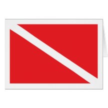 Bandeira do mergulho do MERGULHADOR Cartão
