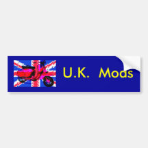 bandeira do patinete, Mods BRITÂNICO Adesivos