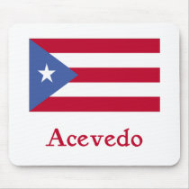 Bandeira do porto-riquenho de Acevedo mousepads