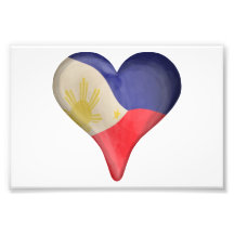 Bandeira filipino em um coração artes de fotos