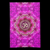 Bandeira floral cor-de-rosa moderna dourada de pan panos de pratos da american mojo