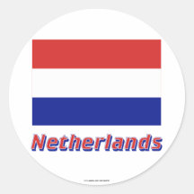 Bandeira holandesa com nome adesivo
