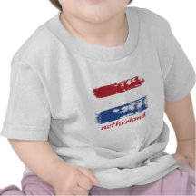 Bandeira holandesa do grunge t-shirt