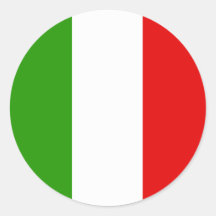 Bandeira italiana adesivos em formato redondos
