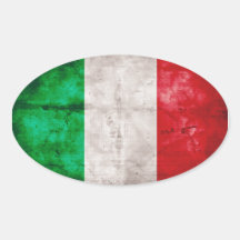 Bandeira italiana adesivos ovais