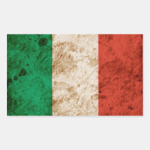 Bandeira italiana áspera adesivos retangular