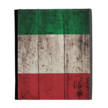 Bandeira italiana de madeira velha;
