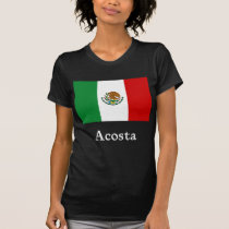 Bandeira mexicana de Acosta camisetas