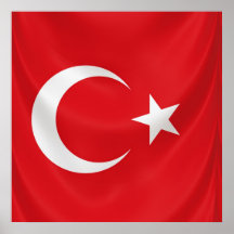 bandeira nacional turca, poster quadrado
