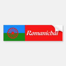 Bandeira oficial do cigano do Romani Adesivos