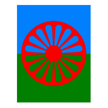 Bandeira oficial do cigano do Romani Cartões Postais