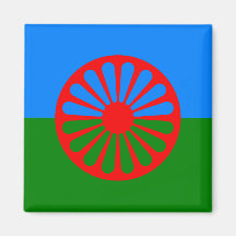 Bandeira oficial do cigano do Romani Imãs De Geladeira