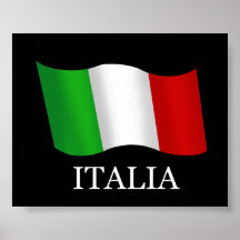 Bandeira ondulada do melhor vendedor de Italia par Poster
